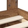 vidaXL Estructura de cama con cabecera Madera vieja 120 x 190 cm