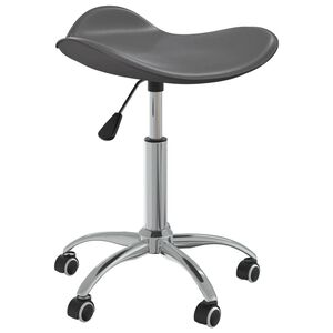 vidaXL Taburete de sal&oacute;n de belleza de cuero sint&eacute;tico gris