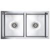 vidaXL Fregadero de cocina hecho a mano acero inoxidable