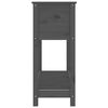vidaXL Jardinera con estante madera maciza pino gris 111,5x34,5x81 cm