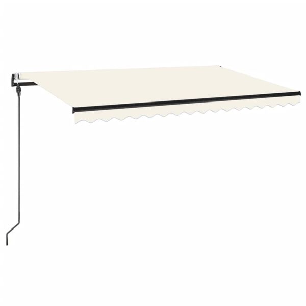vidaXL Toldo retr&aacute;ctil autom&aacute;tico crema 450x300 cm