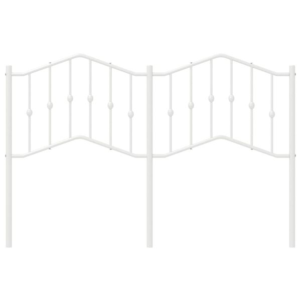 vidaXL Cabecero de metal blanco 140 cm
