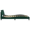 vidaXL Estructura de cama Dover terciopelo verde oscuro 120x200 cm