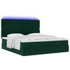 vidaXL Estructura de cama otomana colchones terciopelo verde oscuro