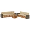 vidaXL Conjunto de sof&aacute;s de exterior 9 uds. Natural y Beige