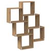 vidaXL Estante cubo pared madera ingenier&iacute;a roble artisan 78x15x93 cm