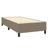 vidaXL Cama box spring con colch&oacute;n tela gris taupe 90x200 cm