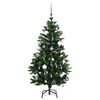 vidaXL &Aacute;rbol Navidad artificial con bisagras 150 LED y bolas 120 cm