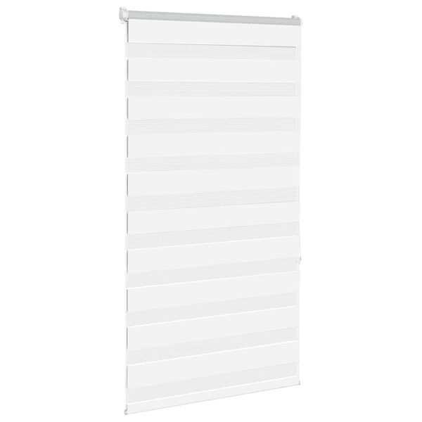 vidaXL Estor cebra blanco 90x150 cm tejido ancho 85,9 cm poliéster