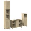vidaXL Set de muebles de baño 3 pzas madera contrachapada roble Sonoma