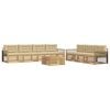 vidaXL Conjunto de sof&aacute;s de exterior 8 uds. y Beige Poli&eacute;ster