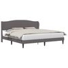 vidaXL Estructura de cama Gris 200 x 200 cm Cuero sint&eacute;tico