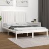 vidaXL Estructura de cama doble peque&ntilde;a madera maciza blanca 120x190cm