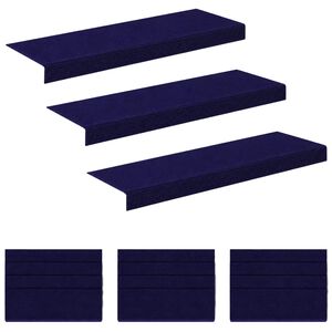 vidaXL Alfombrillas para escaleras 15 uds. 65 x 21 x 4 cm Azul