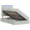 vidaXL Cama de almacenamiento LED con colch&oacute;n Gris Claro 120 x 200 cm