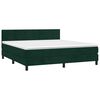 vidaXL Cama box spring con colch&oacute;n terciopelo verde oscuro 160x200 cm