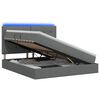 vidaXL Cama de almacenamiento LED con colch&oacute;n Gris oscuro 160 x 200 cm