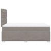 vidaXL Cama box spring con colch&oacute;n tela gris taupe 120x200 cm