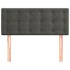 vidaXL Cabecero de terciopelo gris oscuro 90x5x78/88 cm