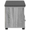 vidaXL Banco de entrada con coj&iacute;n Gris Sonoma 60 x 38 x 46 cm
