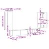 vidaXL Conjunto de mueble para TV de pared 4 pcs Roble artesanal