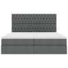 vidaXL Cama con almacenamiento con colch&oacute;n Gris oscuro 200 x 200 cm