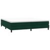 vidaXL Cama box spring con colch&oacute;n terciopelo verde oscuro 180x210 cm