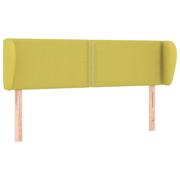 vidaXL Cabecero de tela verde 147x23x78/88 cm