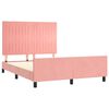vidaXL Estructura de cama sin colch&oacute;n terciopelo rosa 140x190 cm