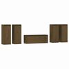 vidaXL Muebles para TV 5 piezas madera maciza de pino marr&oacute;n miel