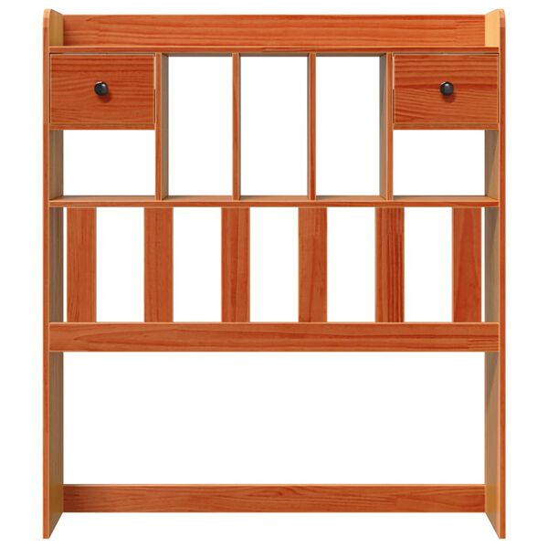 vidaXL Cabecero de cama almacenaje madera maciza pino marr&oacute;n 75 cm
