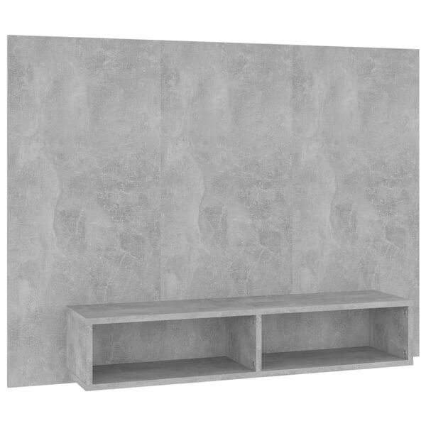 vidaXL Mueble de TV de pared contrachapado gris hormig&oacute;n 120x23,5x90cm