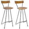 vidaXL Taburetes de cocina 2 unidades madera maciza de teca