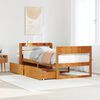 vidaXL Estructura de cama sin colch&oacute;n madera de pino marr&oacute;n 90x200 cm