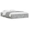 vidaXL Cama con cajones madera ingenier&iacute;a gris hormig&oacute;n 140x200 cm