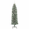vidaXL &Aacute;rbol Navide&ntilde;o Artificial Delgado con 300 LED Verde y 210 cm