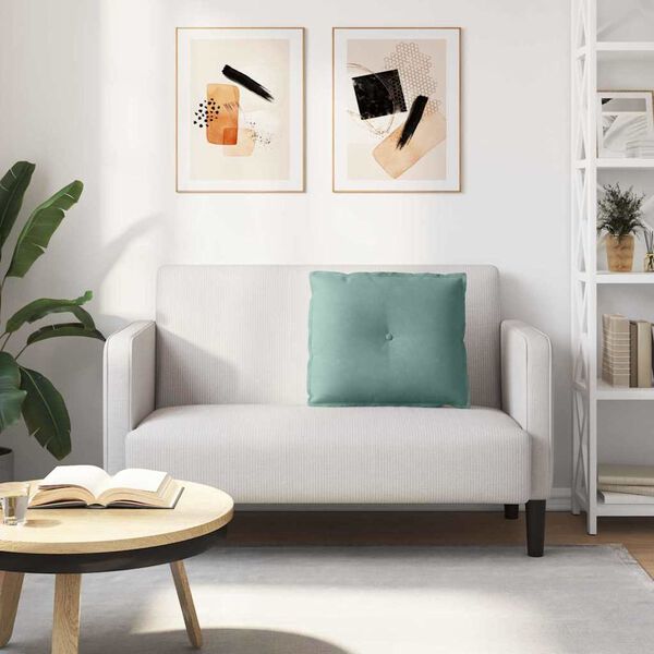 vidaXL Coj&iacute;n de Espalda Verde Mar 60 x 50 cm Tela de pana