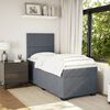 vidaXL Cama box spring con colch&oacute;n terciopelo gris oscuro 80x200 cm