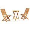 vidaXL Conjunto de Bistro Plegable 3 pcs Marr&oacute;n