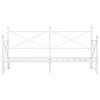 vidaXL Diván con nido sin colchón blanco 90x190 cm acero