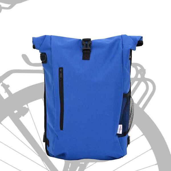 vidaXL Bolsa de bicicleta Azul 31 x 13 x 58 cm Poliéster