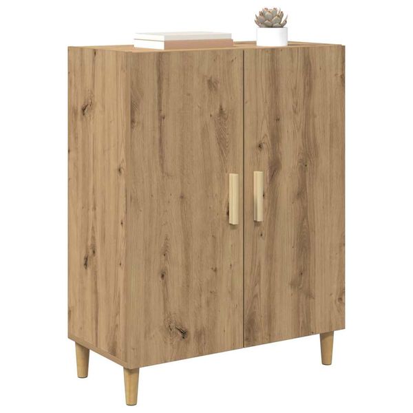 vidaXL Vitrina Roble artesanal 70 x 34 x 90 cm Madera contrachapada