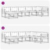 vidaXL Conjunto de sof&aacute;s de exterior 7 pcs Gris Natural y Claro