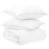 vidaXL Juego de Edred&oacute;n Blanco 240 x 220 cm Poli&eacute;ster, Bamb&uacute;