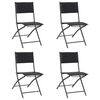 vidaXL Sillas de jardín plegables 4 unidades acero y textileno