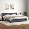 vidaXL Cama box spring con colch&oacute;n terciopelo gris oscuro 180x210 cm
