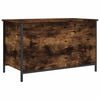 vidaXL Banco almacenaje madera ingenier&iacute;a roble ahumado 80x42,5x50 cm