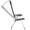 vidaXL Sillas de camping plegables de aluminio 2 unidades negro