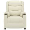 vidaXL Sill&oacute;n reclinable el&eacute;ctrico de cuero sint&eacute;tico crema