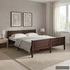 vidaXL Estructura cama sin colch&oacute;n madera pino marr&oacute;n oscuro 120x200cm